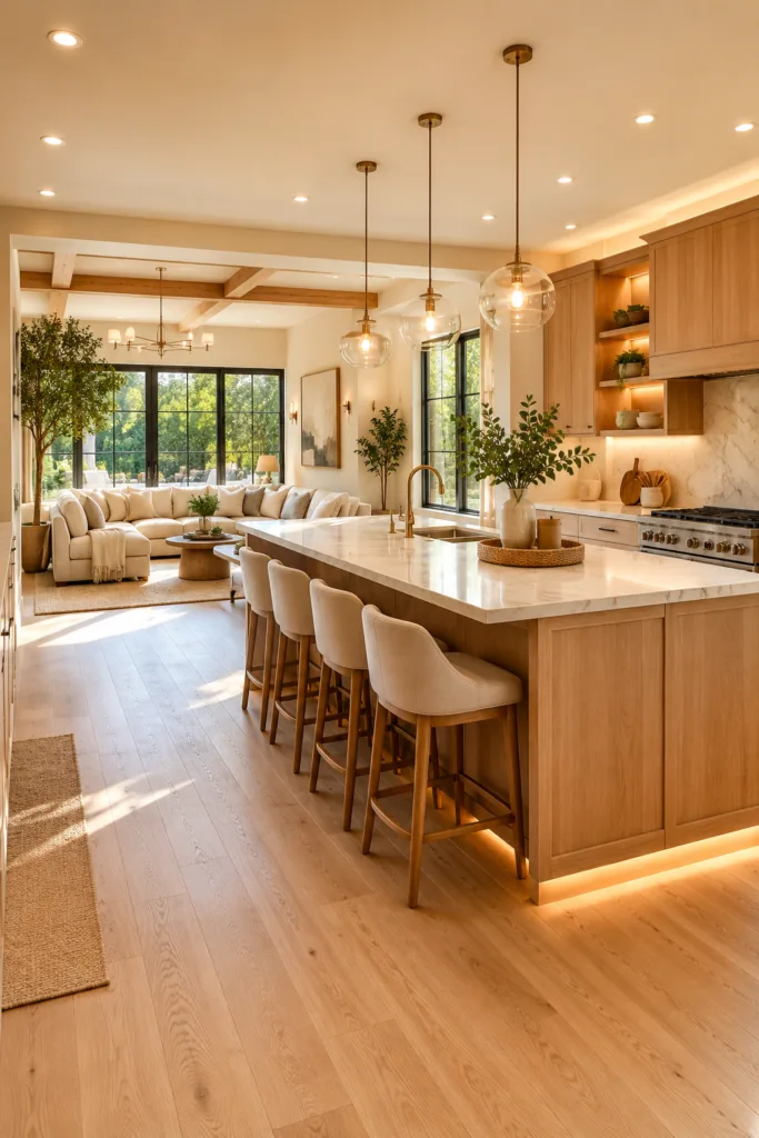 Create A Kitchen That Opens Directly To The Living Room