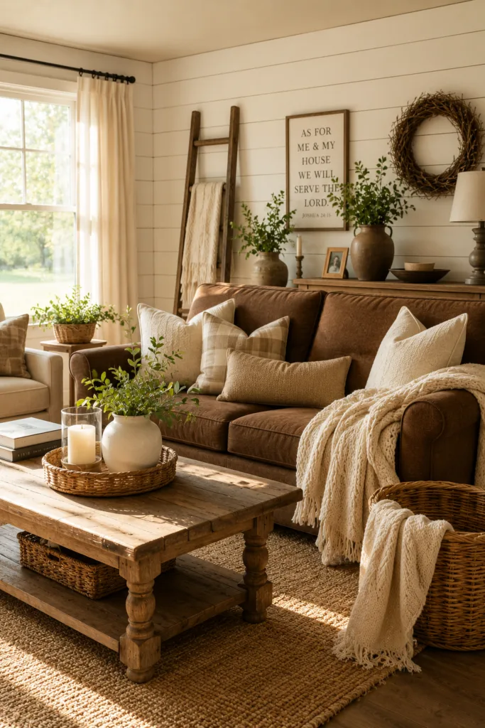 Create a Farmhouse-Inspired Living Room