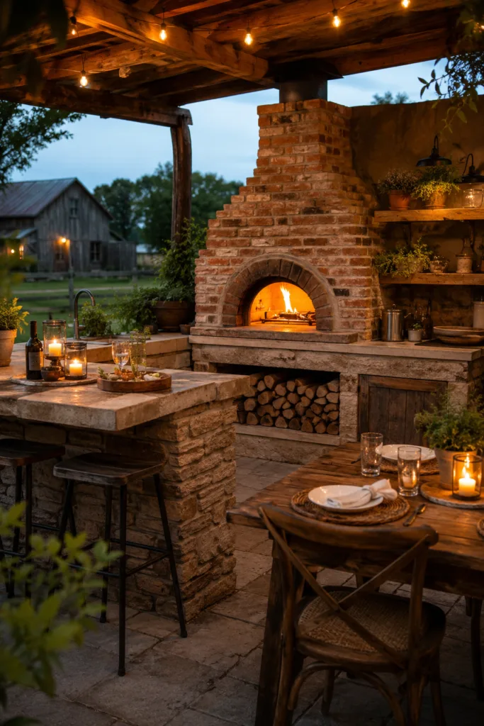 Include a Rustic Pizza Oven