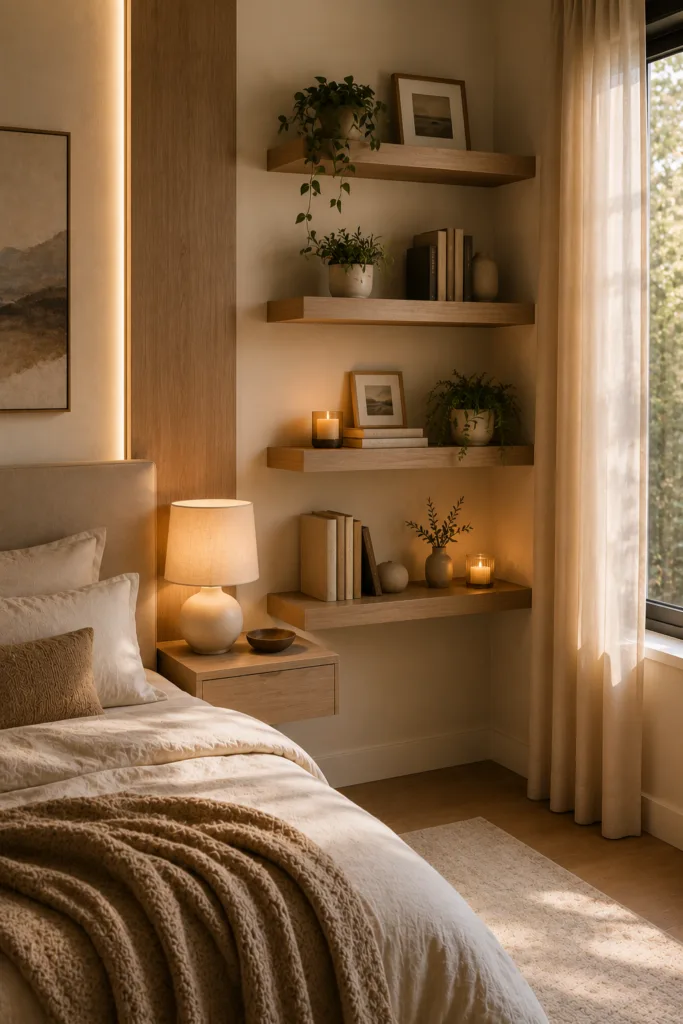 Install Floating Corner Shelves