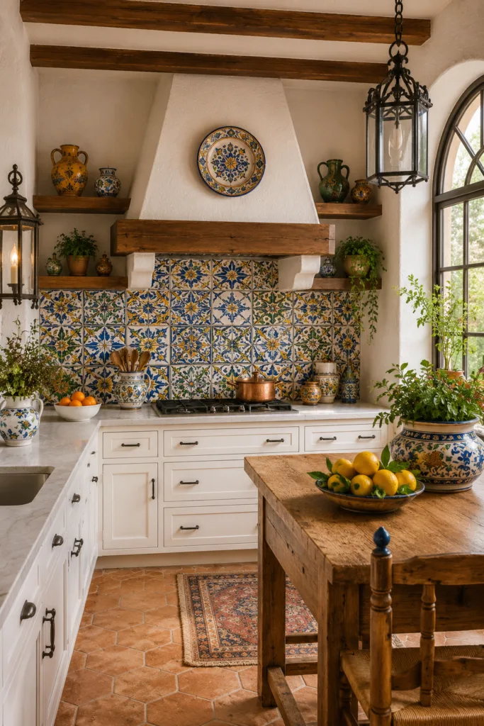 Install Hand-Painted Spanish Tiles