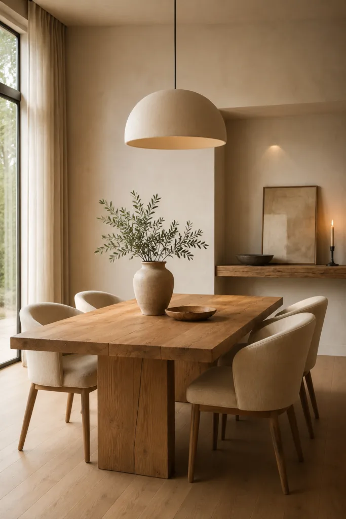 Keep The Dining Room Minimal But Warm