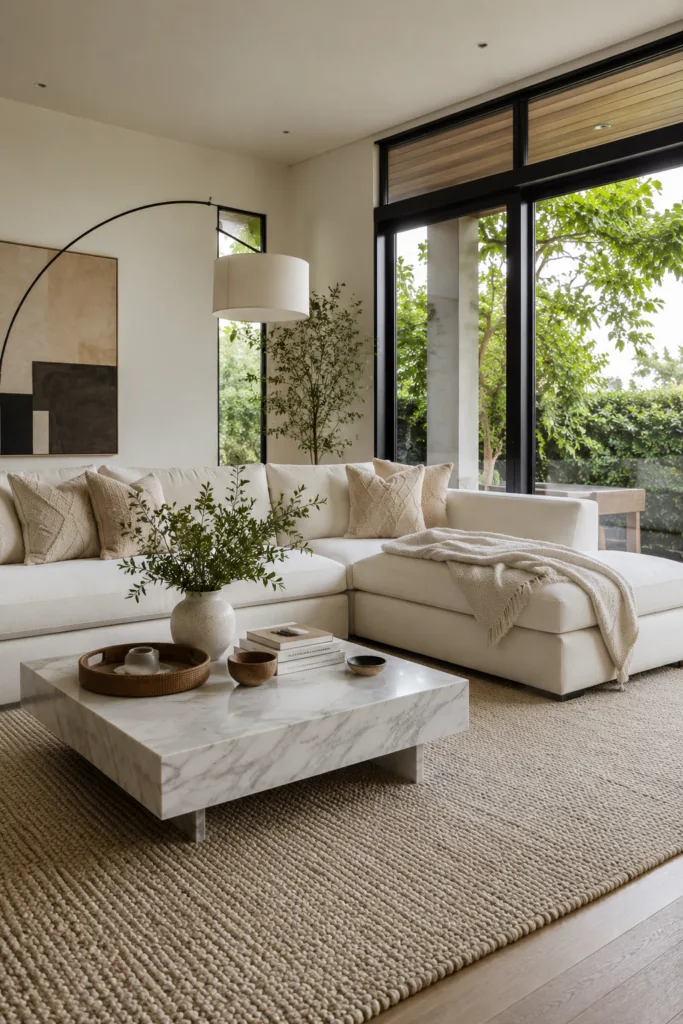 Modern White Sectional Sofa