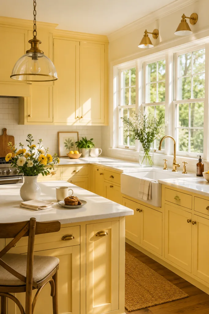 Paint Your Cabinets Soft Butter Yellow