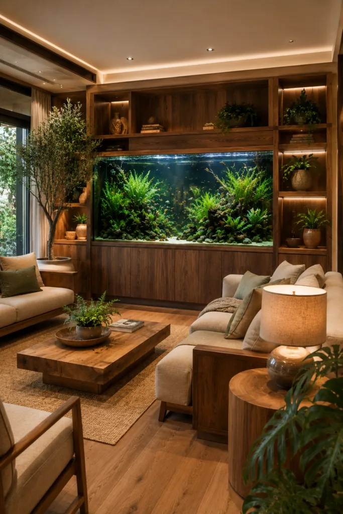 Pair The Tank With Natural Wood Elements