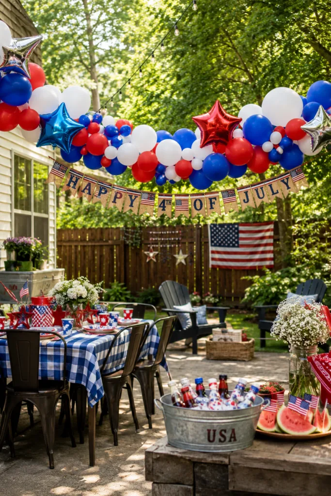 Patriotic Balloon Garland