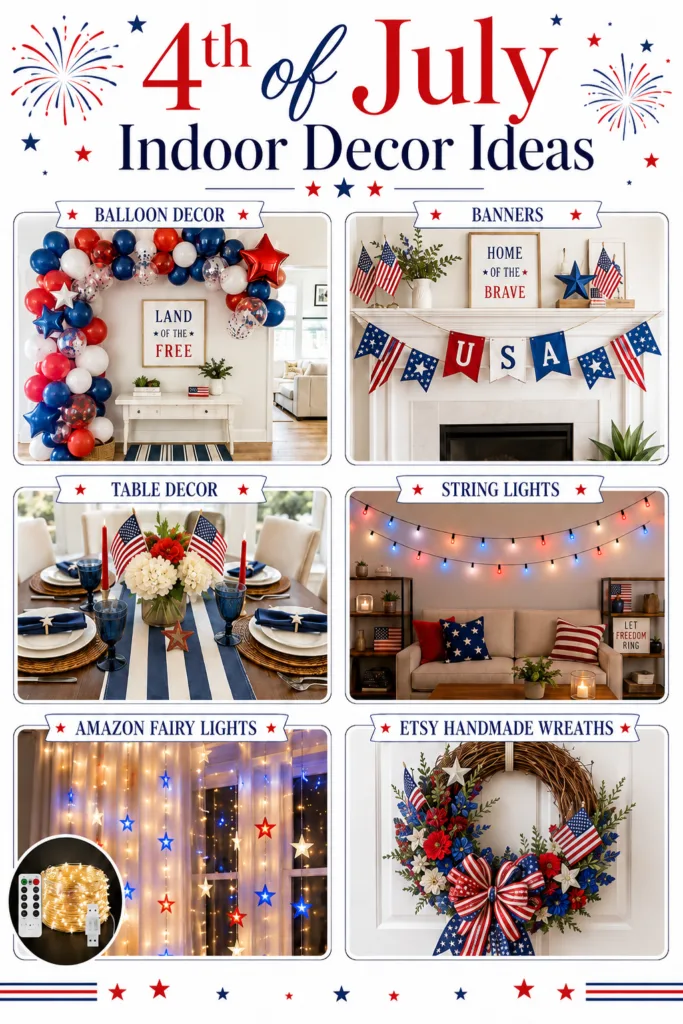 Patriotic Coffee Table Setup