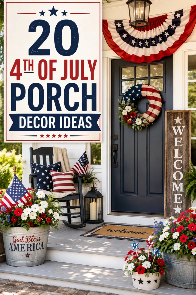  Patriotic Garland Around the Door