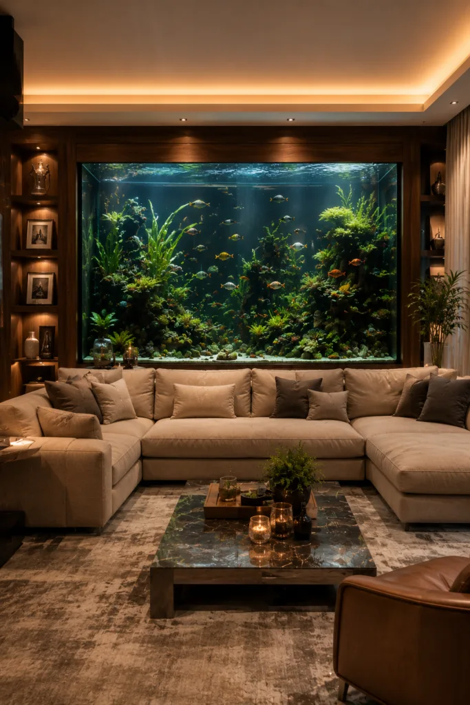 Position The Aquarium Behind The Sofa