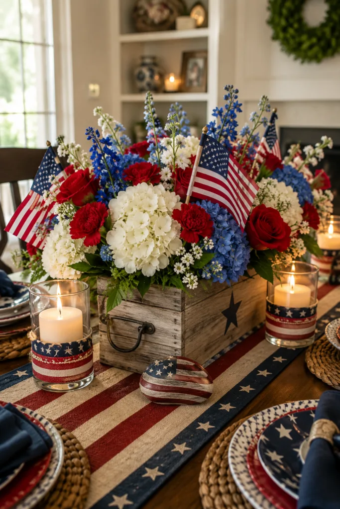 Red, White, and Blue Centerpiece