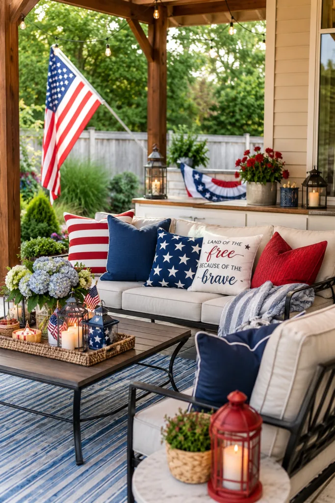 Red White and Blue Throw Pillows