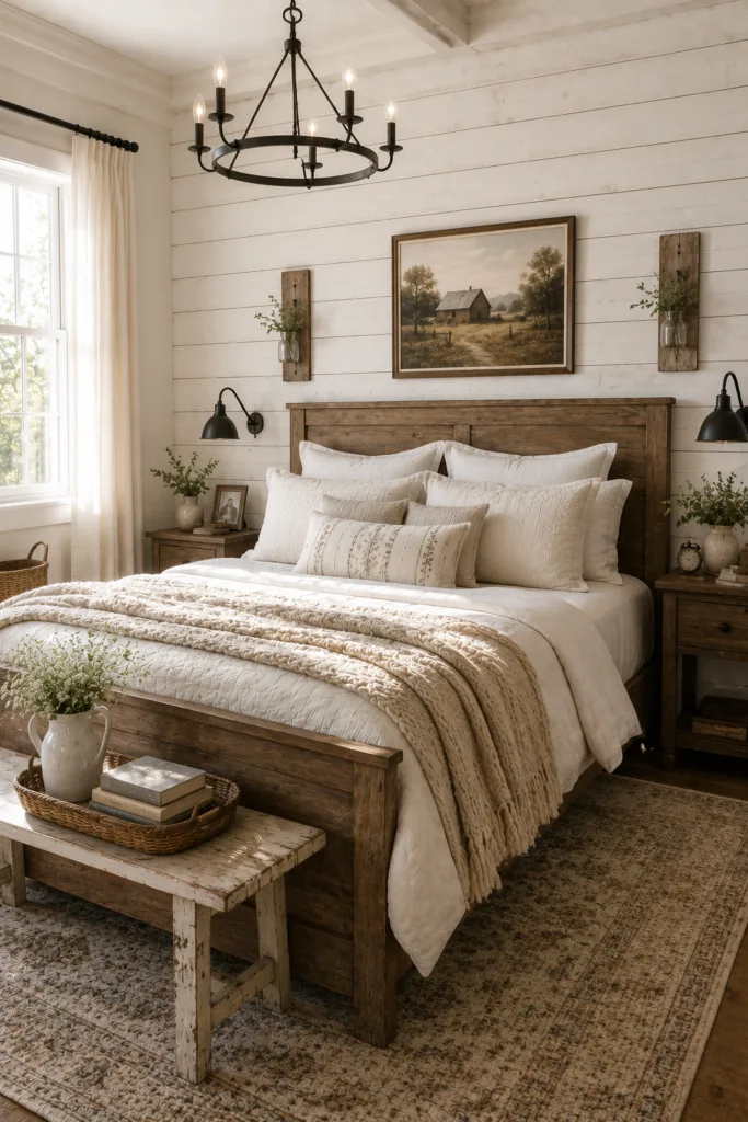 . Rustic Farmhouse Shiplap Wall