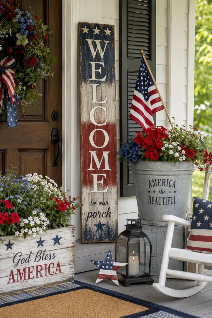 Rustic Wooden Porch Signs