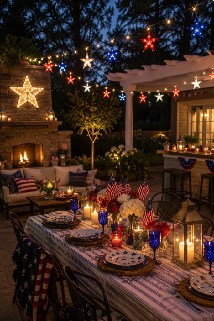 String Lights with Patriotic Theme
