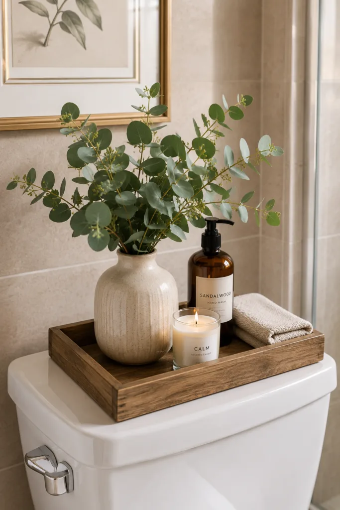 . Style With A Small Vase Of Fresh Greenery