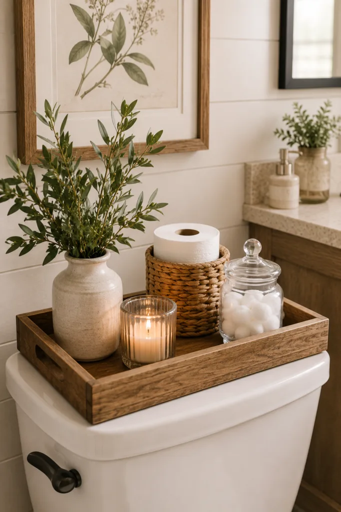 Use A Decorative Wooden Tray