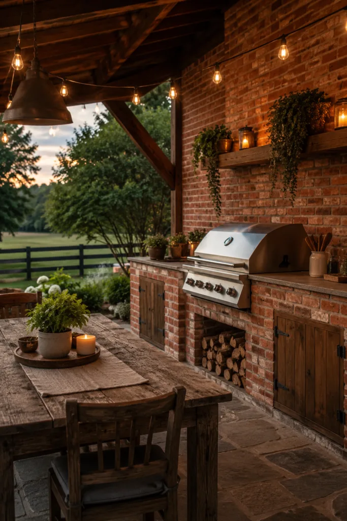Use Brick for a Warm Rustic Look