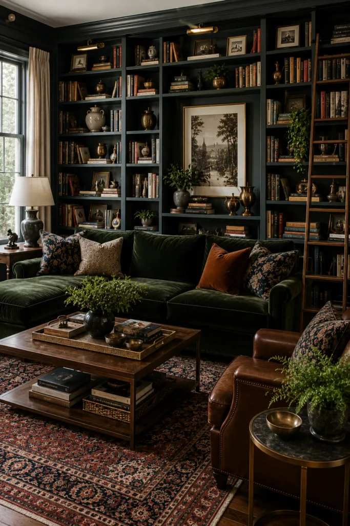 . Use Floor-to-Ceiling Bookshelves
