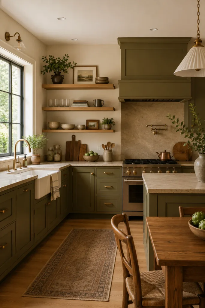 Use Olive Green for a Warm Look