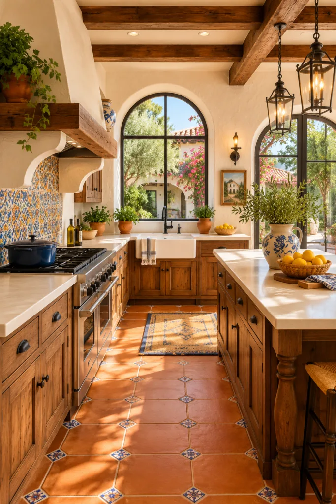  Use Warm Terracotta Floor Tiles