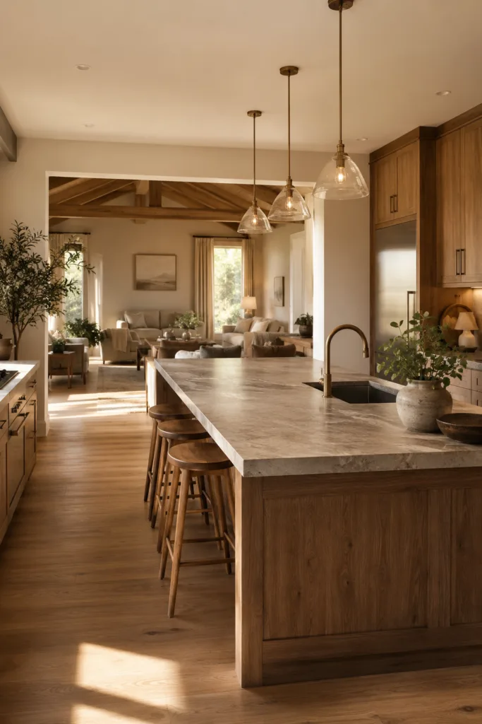 Use Warm Wood To Avoid A Cold Look