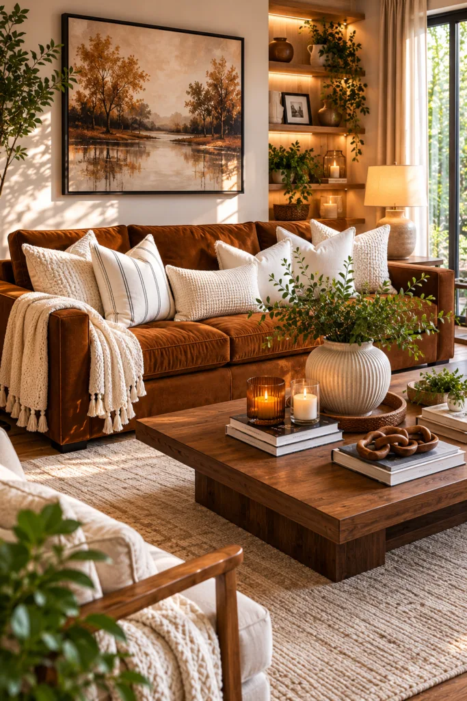 Use White Throw Pillows for Contrast