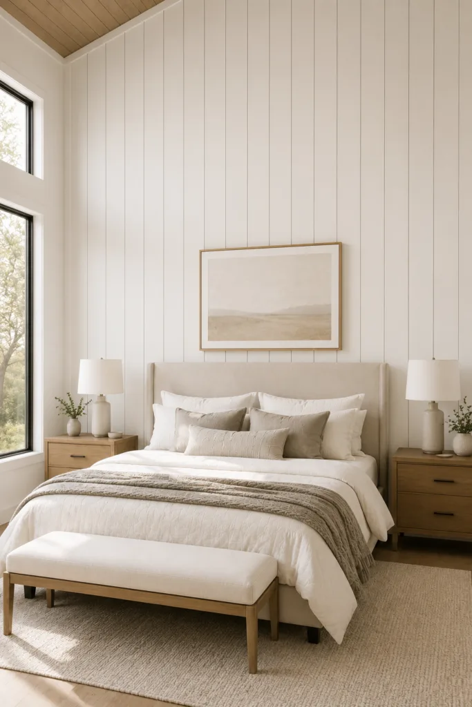 Vertical Shiplap Feature Wall