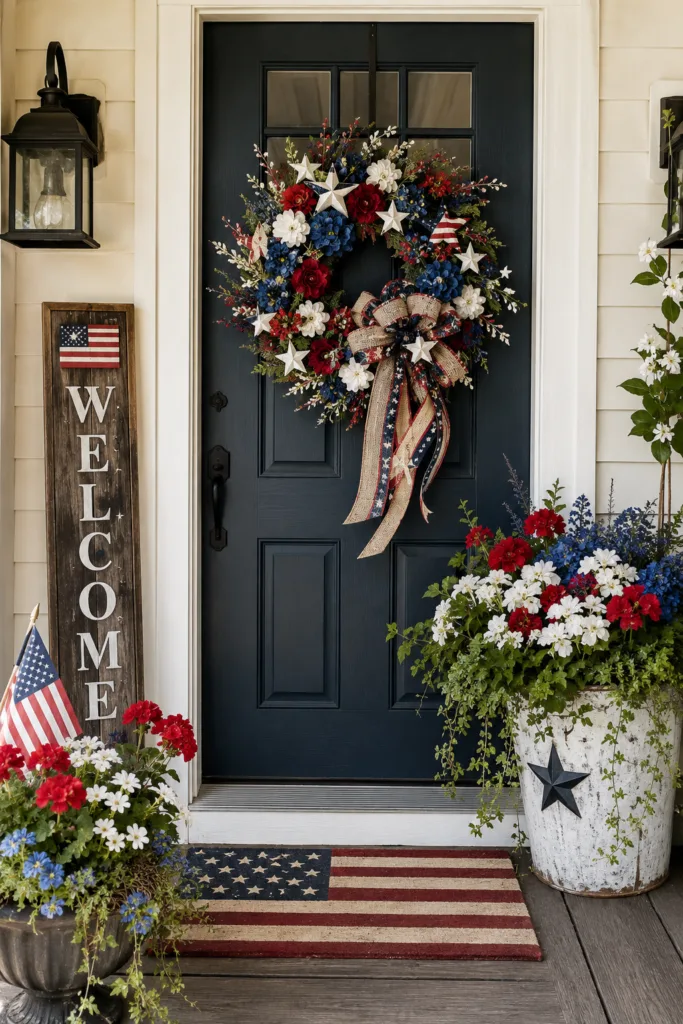 Patriotic Front Door Wreath