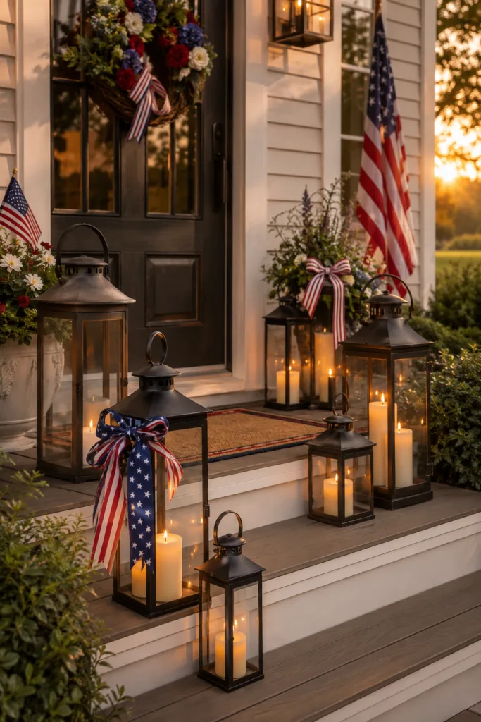 Patriotic Lantern Arrangement