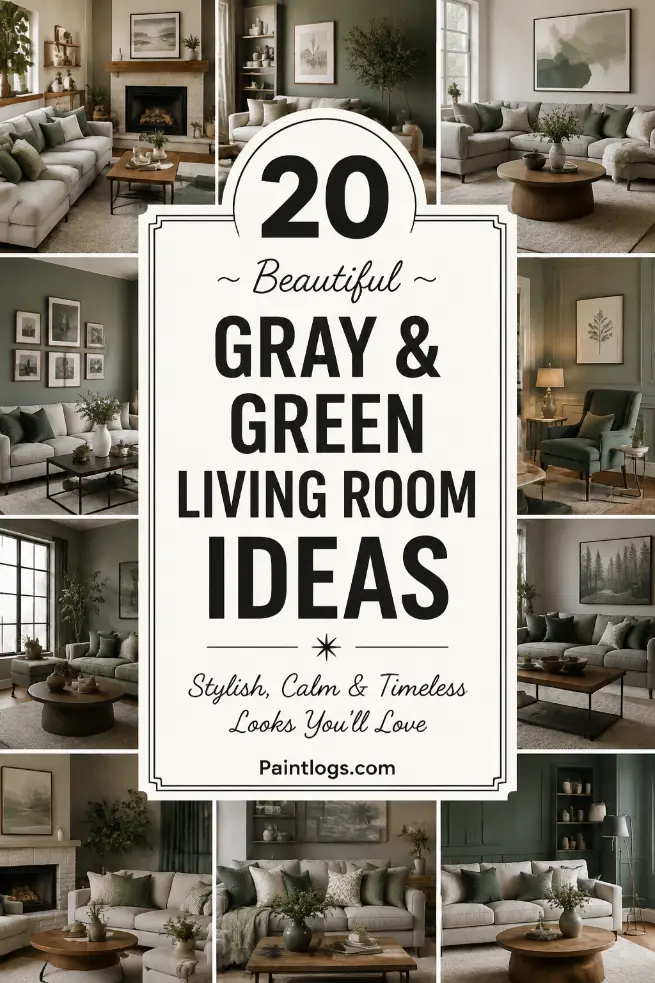 20 Gray & Green Living Room Ideas for a Calm and Timeless Home