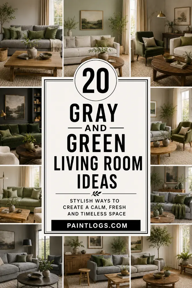 20 Gray and Green Living Room Ideas That Feel Calm and Timeless