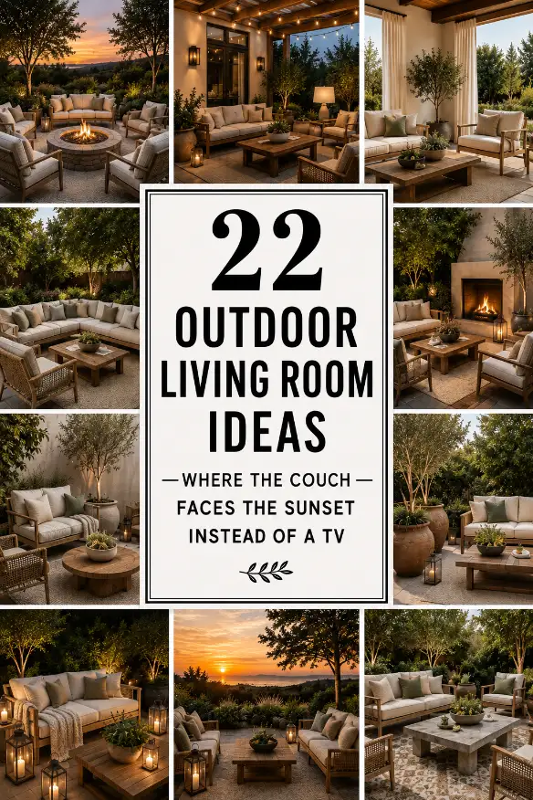 22 Outdoor Living Room Ideas That Feel Cozy and Beautiful