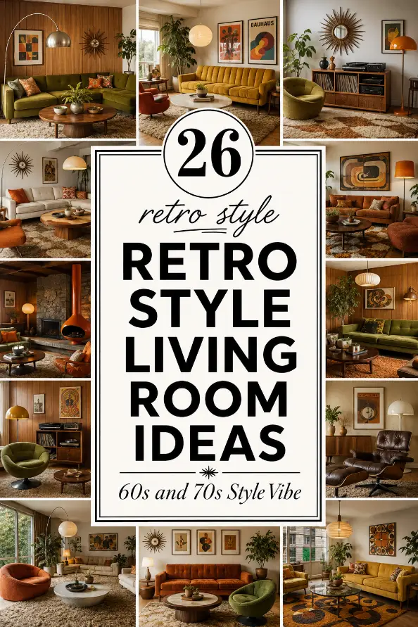 26 Retro Style Living Room Ideas with 60s and 70s Vibe
