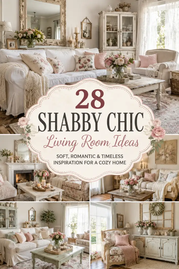 28 Shabby Chic Living Room Ideas for a Soft Cozy Home