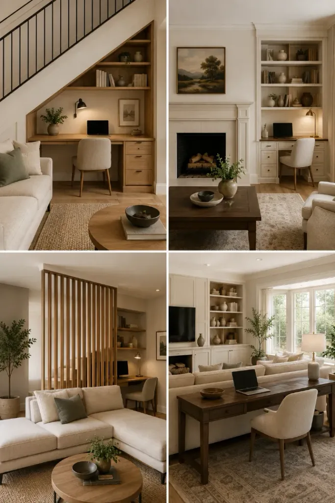 4 Clever Places to Add an Office to Your Living Room