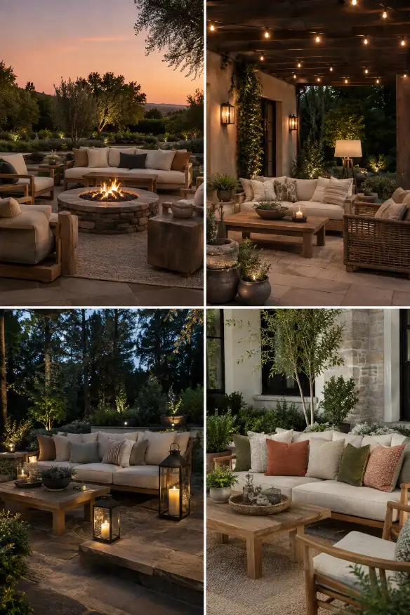 4 Cozy Outdoor Living Room Ideas for Evenings