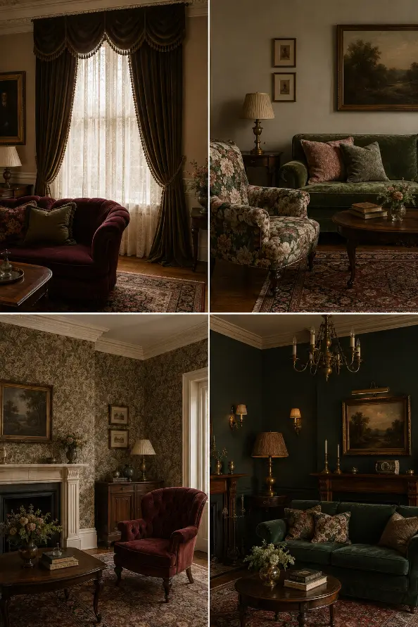 4 Cozy Victorian Living Room Ideas With Books and Lighting