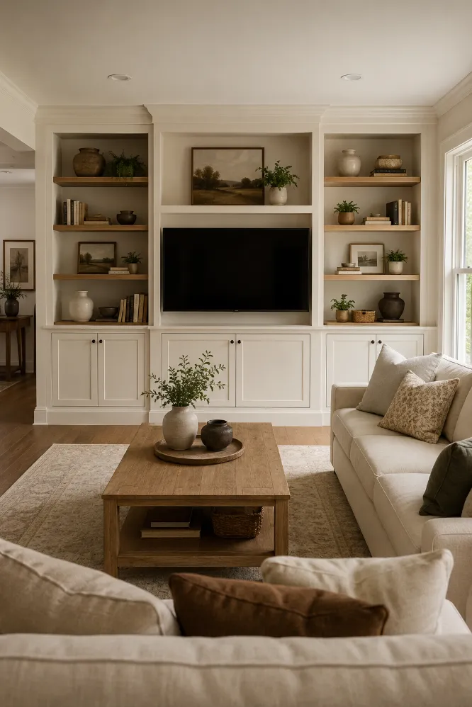 Built-In Shelves Around Fireplace Ideas