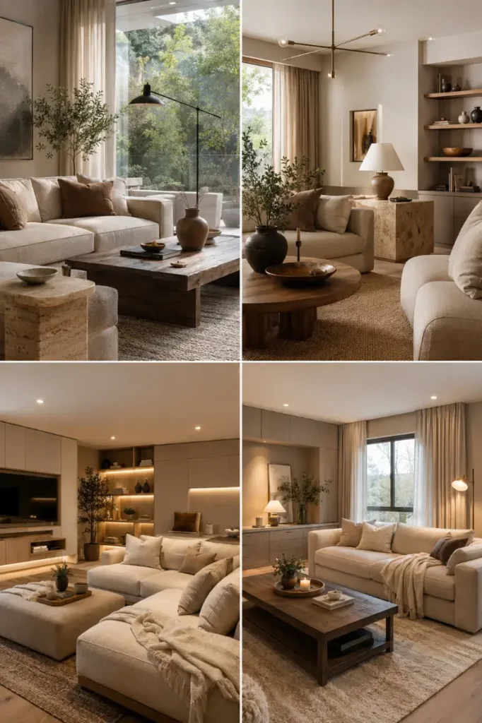 Clean But Livable Contemporary Living Room Ideas