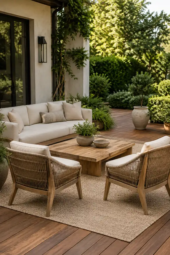 Cozy Outdoor Conversation Area Idea