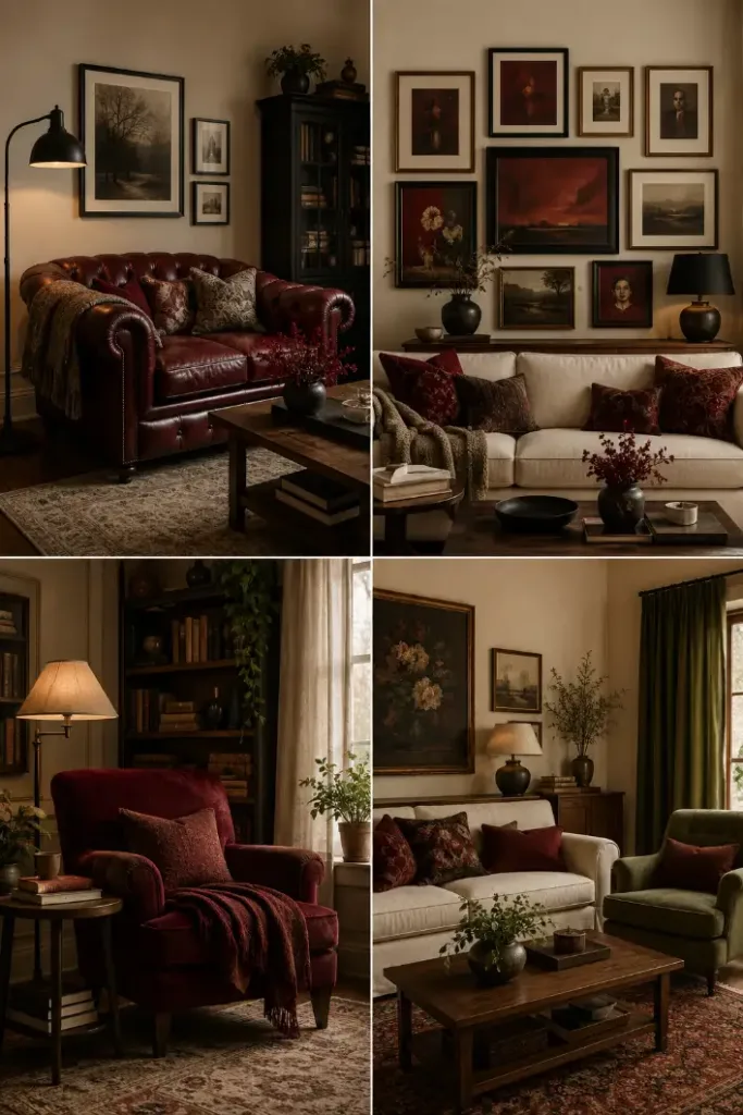 Cozy Red Living Room Accent Ideas