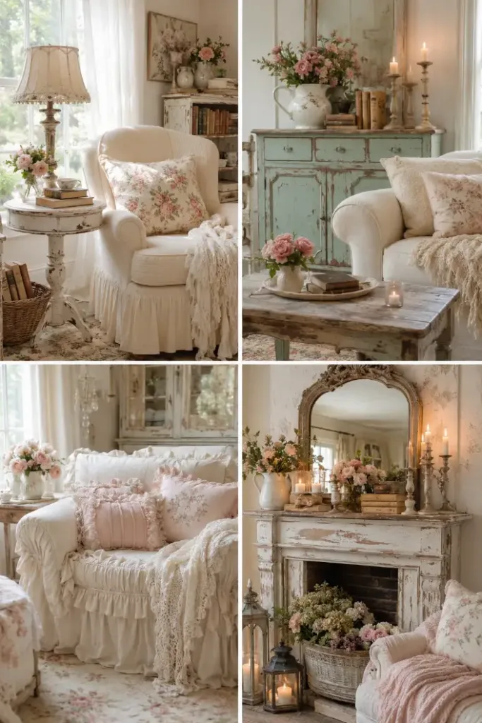 Cozy Shabby Chic Cottage Living Room Ideas