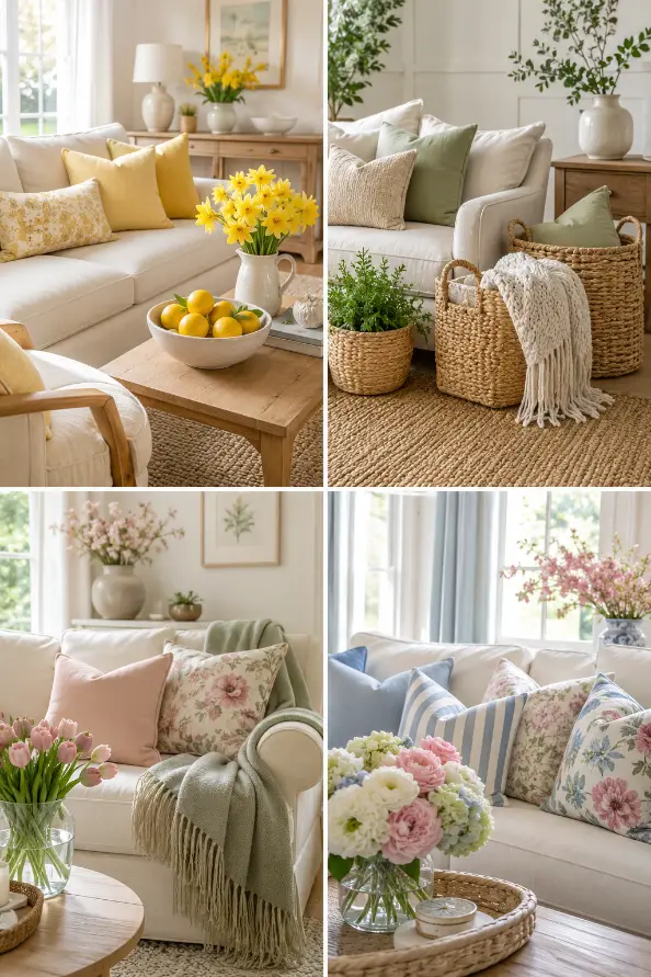 Fresh Spring Living Room Decor Ideas