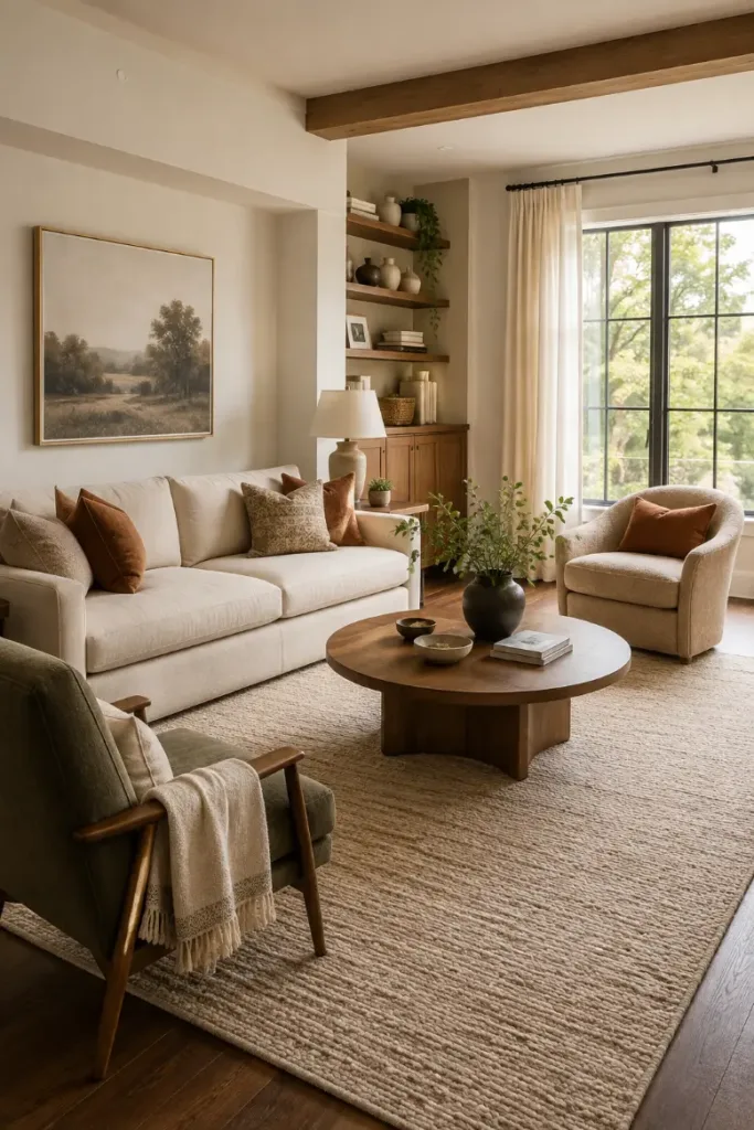Large Area Rug Living Room Idea