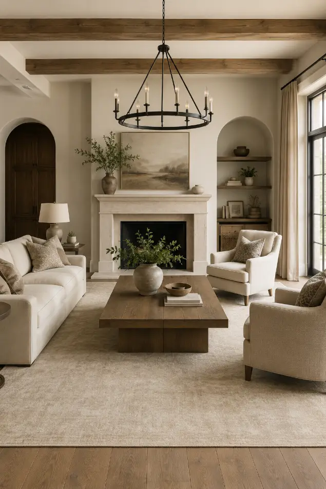 Large Living Room Rug Idea That Pulls the Room Together
