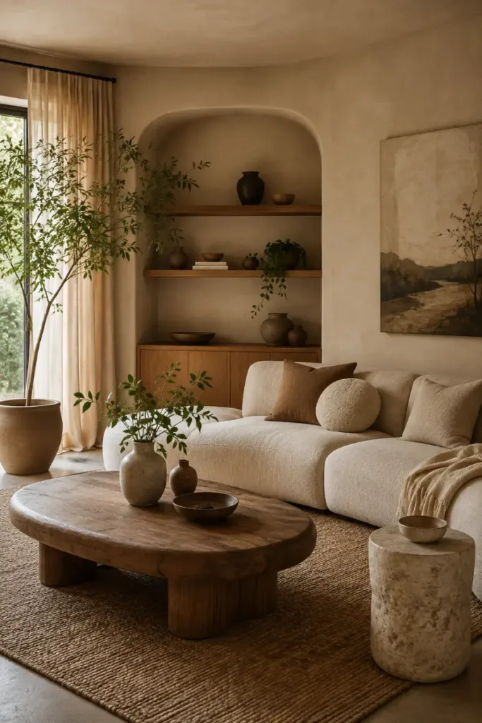 Mushroom Living Room Wall Color Idea