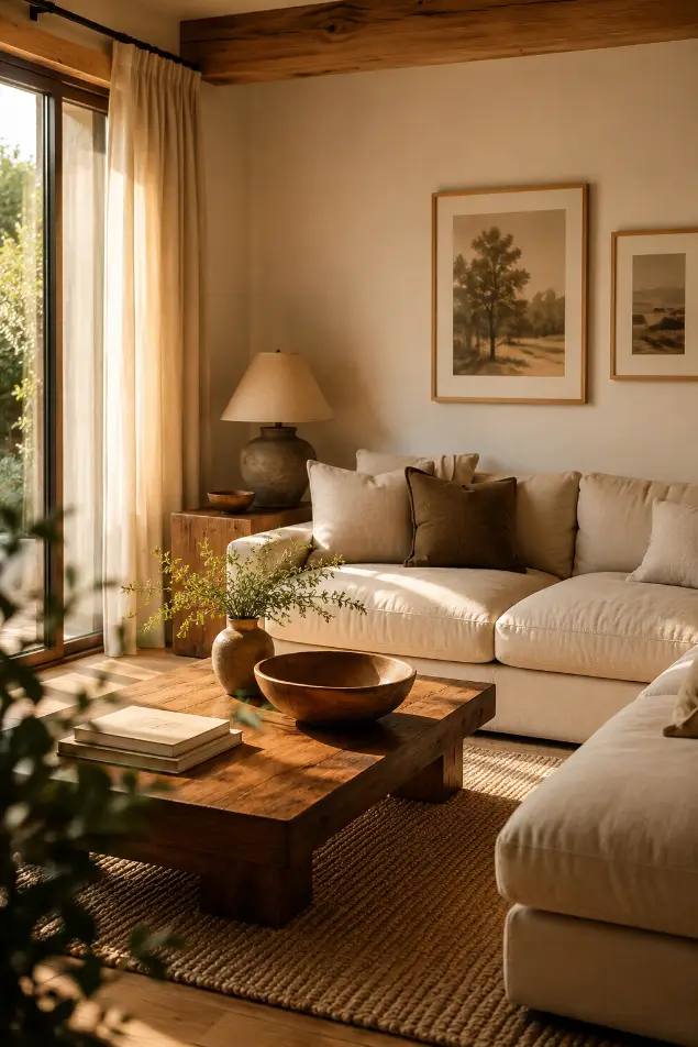 Natural Wood Living Room Decor Ideas