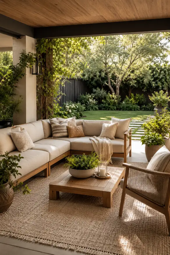Outdoor Sectional Living Room Idea