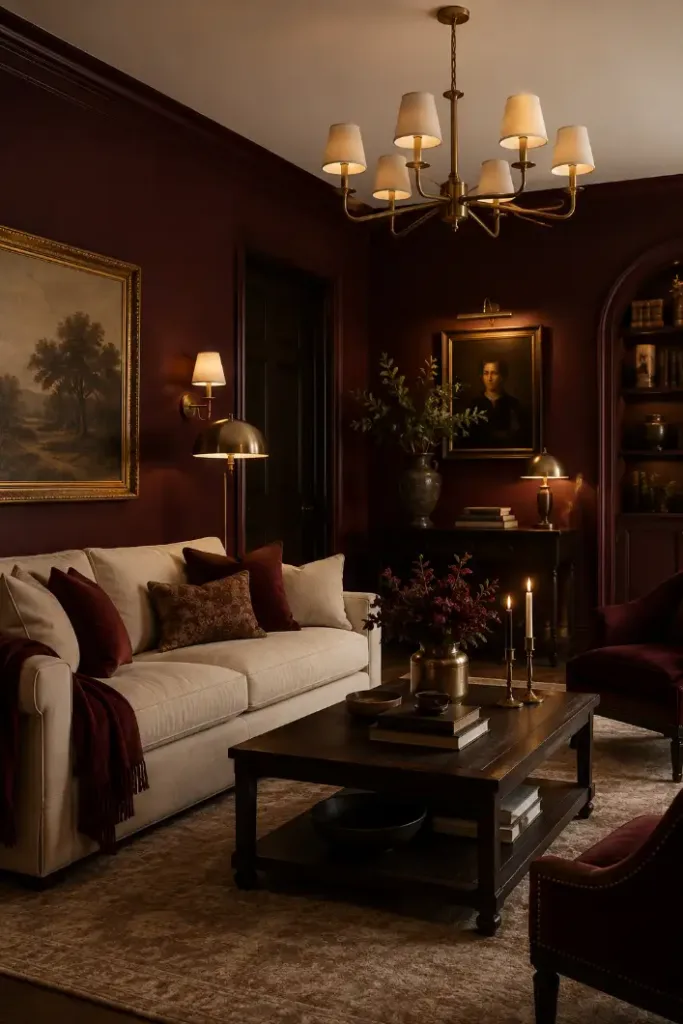 Red Artwork Living Room Decor Idea