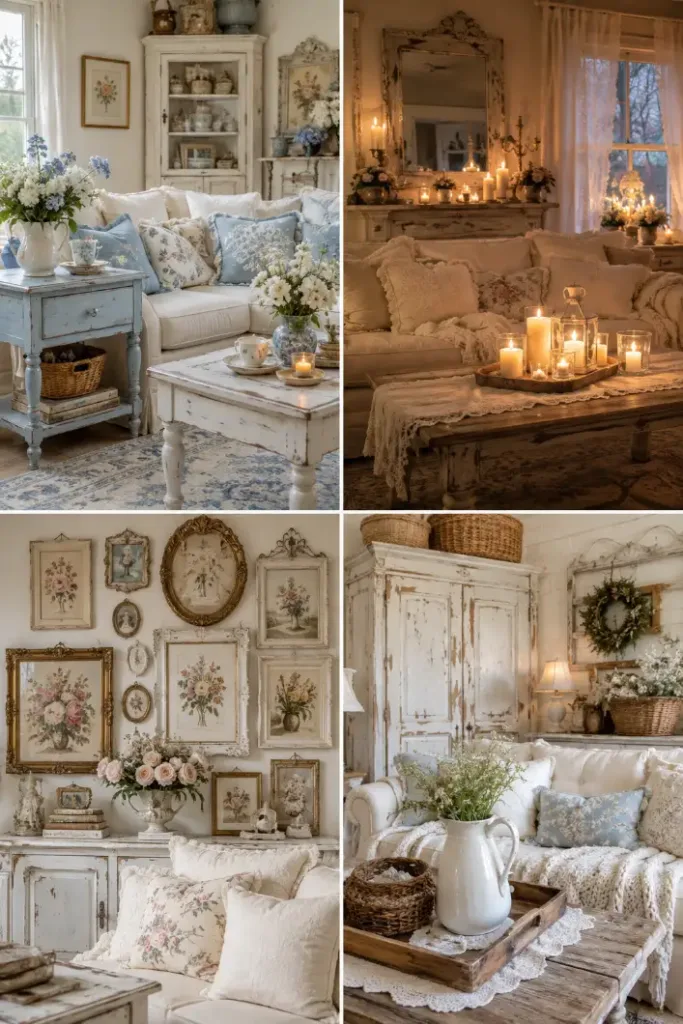 Shabby Chic Farmhouse Living Room Ideas
